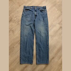 Vintage 90s Levi’s 505 Orange Tab Blue Straight Leg Jeans Mens 34x30 Made In USA